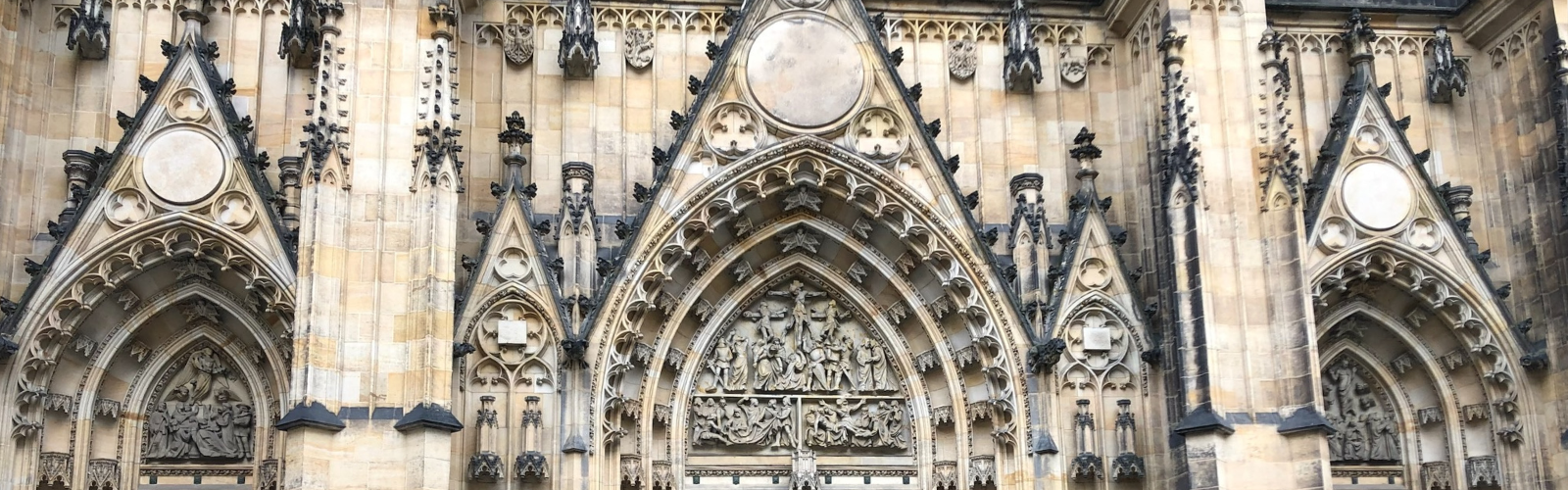Zoomed in shot of the main cathedral to highlight the ornate detail work.